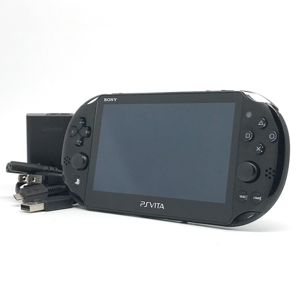 SONY PS Vita PCH-2000 Slim Black Wi-Fi LCD w/ Charger From Japan «Mint»