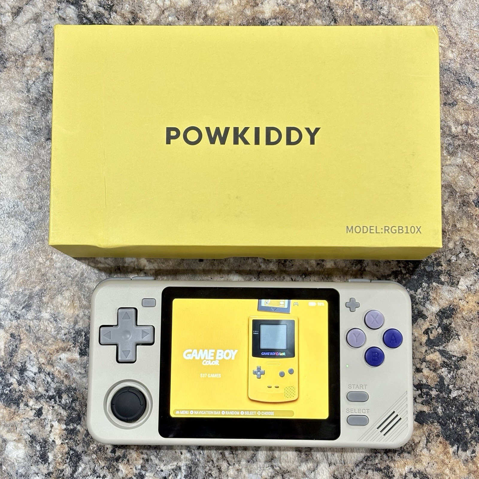 New PowKiddy RGB10X Gaming Handheld New 64GB Card Custom Loaded Ready To Play