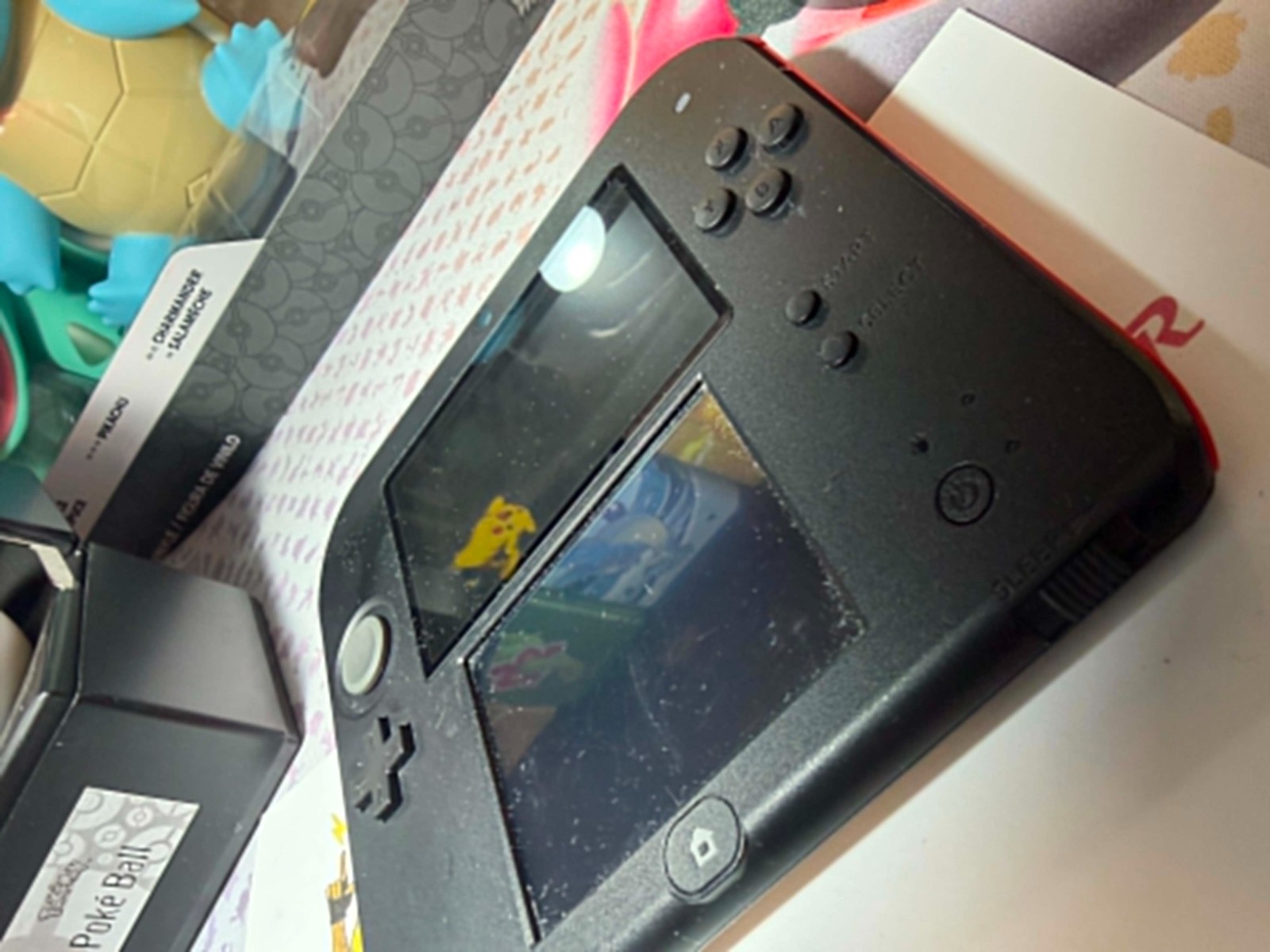Nintendo 2DS Launch Edition Crimson Red Handheld System Red/Black Used Tested