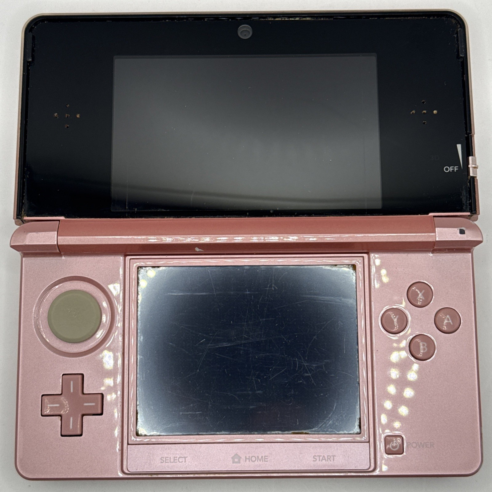 Nintendo 3DS Console (Pearl pink Edition) W/ 2GB SD Card and Case – TESTED