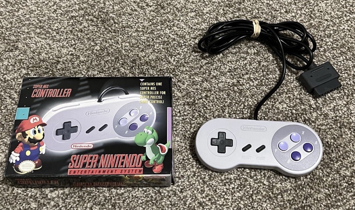 Super Nintendo Jr System Console CIB Bonus Controller Offer Variant Target SNES
