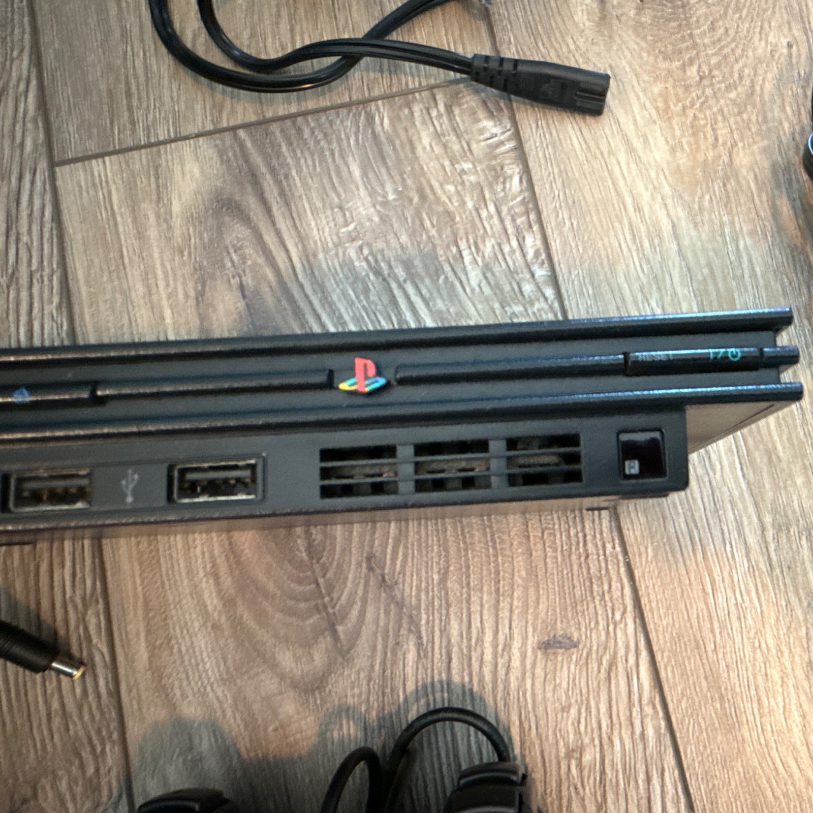 Sony PlayStation 2 Slim SCPH-75001 Black NTSC-U/C DVD w/ Controller & Cables