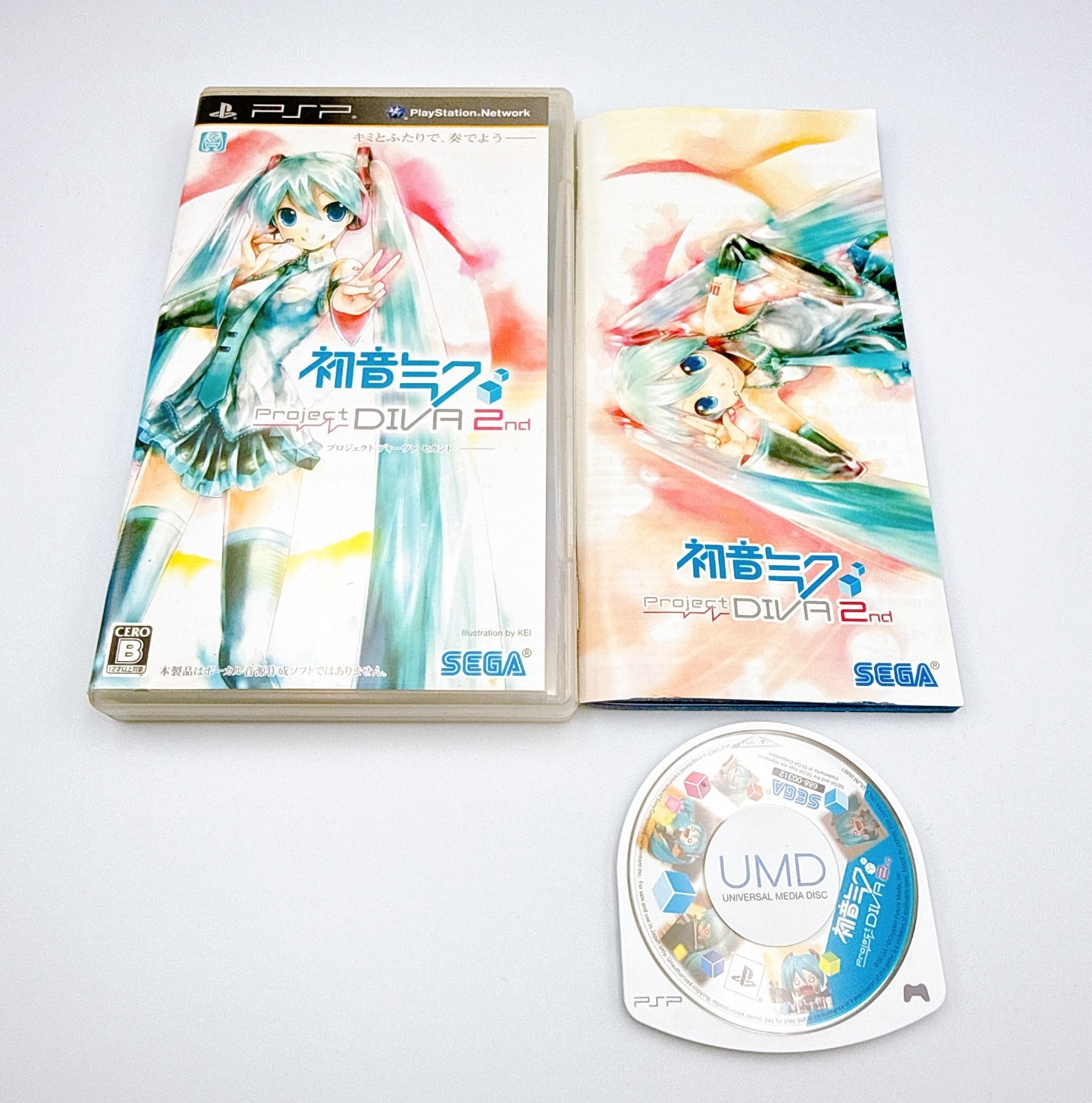 Sony PSP-3000 Console Miku Hatsune DIVA 2nd Limited w/Case, etc. – Excellent