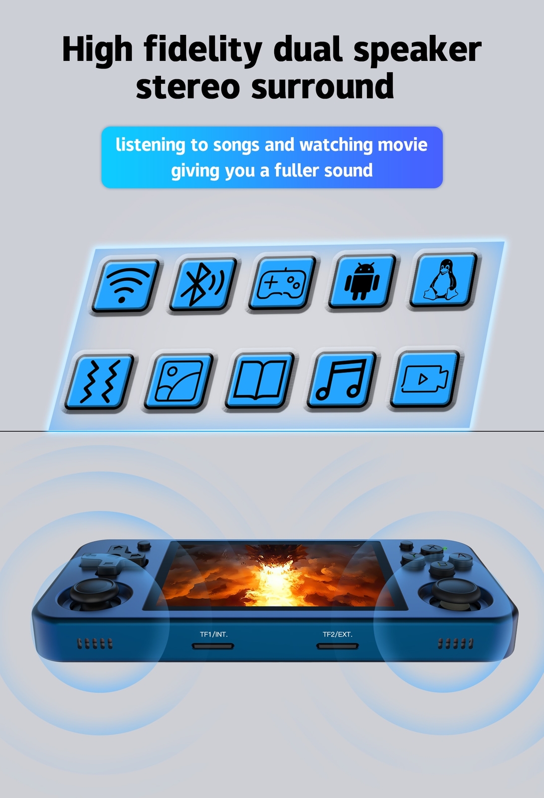 ANBERNIC RG353M Metal 3.5 Inch IPS Touch Screen Game Player 640*480 Built-in Hal