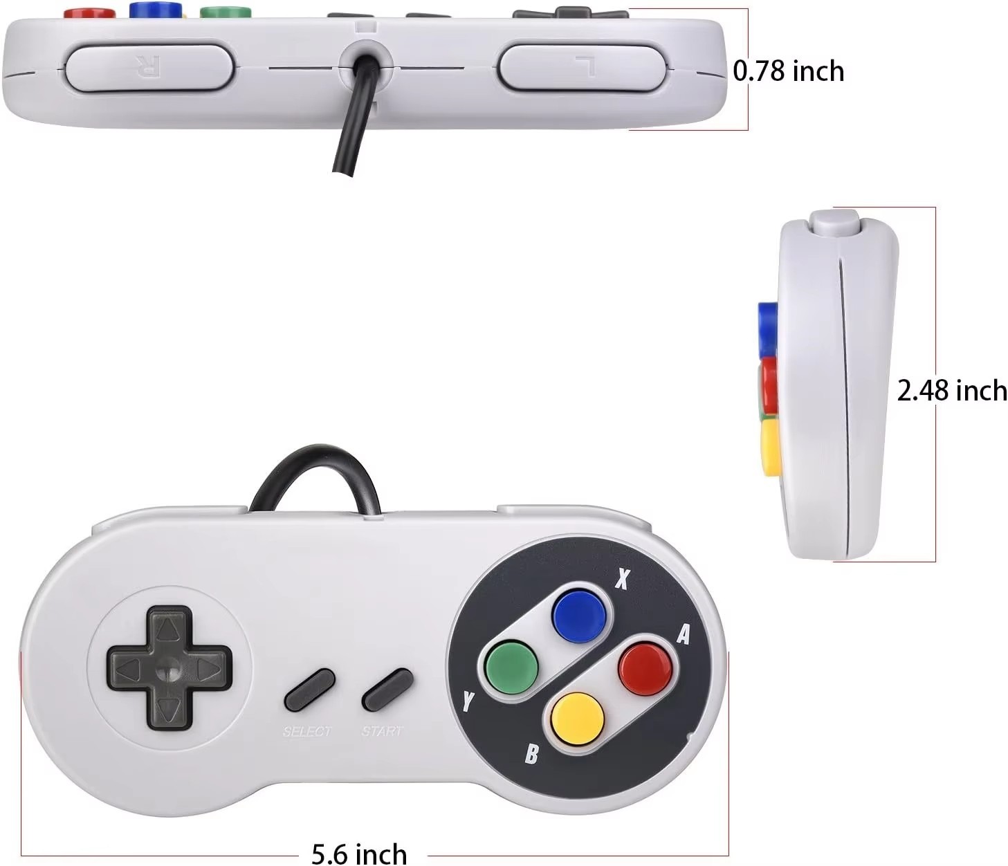 Retro Game Console 620 Built in Games AV Output Dual Controllers Plug and Play