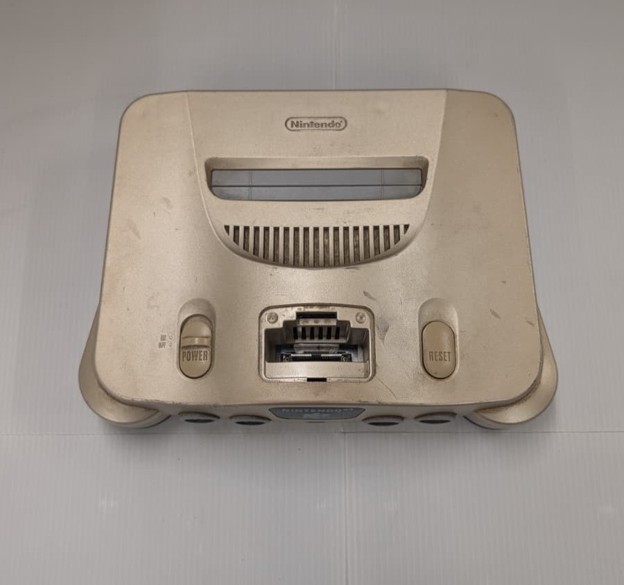 Gold Nintendo 64 Console only N64 Made in Japan Tested condition issues