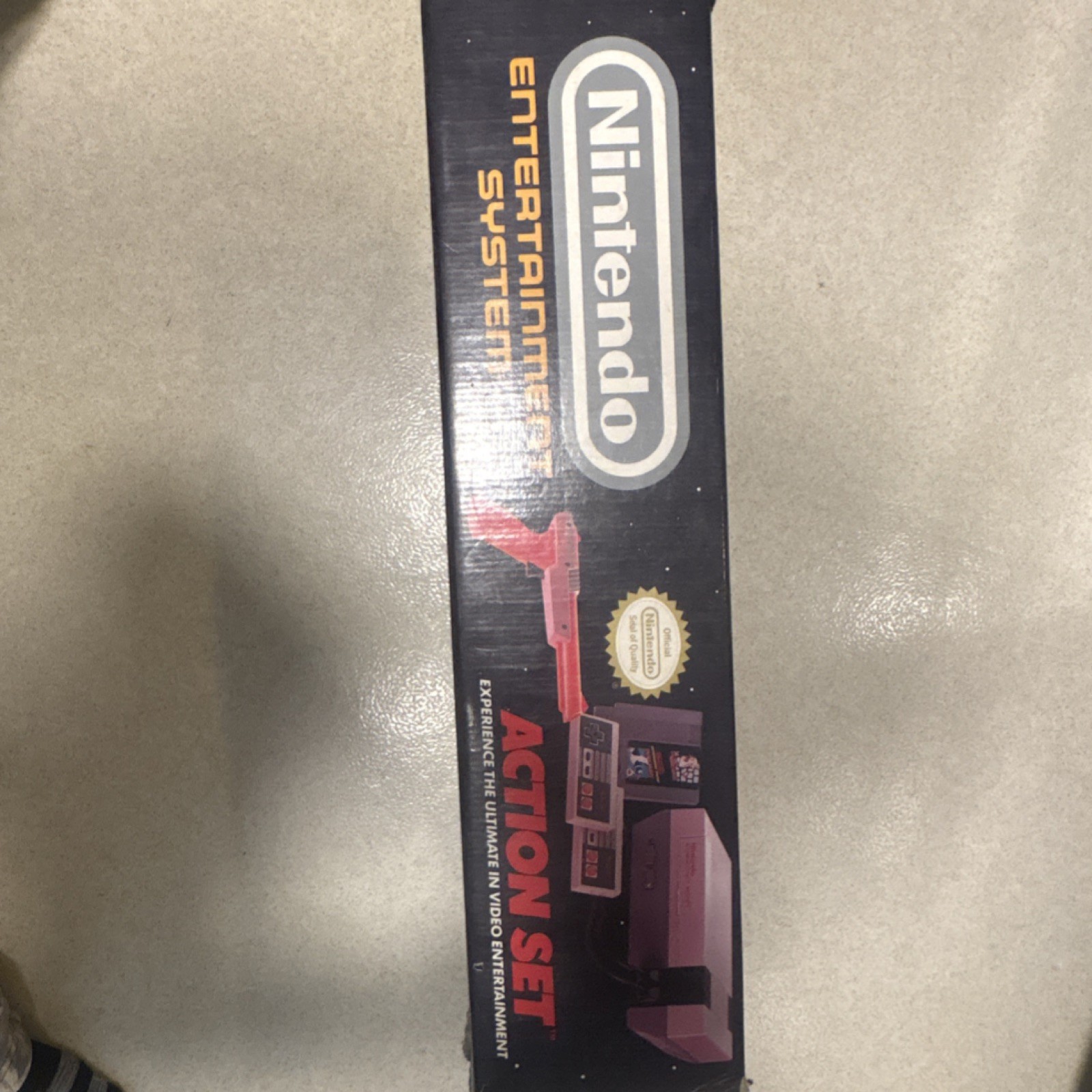 Nintendo NES Action Set Light Gun Compatible Home Console Gray Black Red