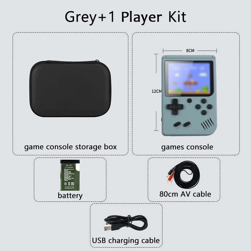 Handheld Retro Game Console 500+ Classic Games TV AV Output 1020mAh Kids Adults