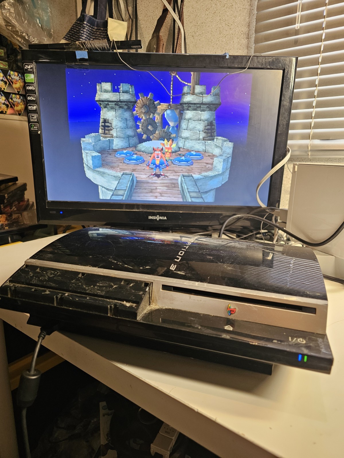 Original Fat PS3 CECHK01 80GB Console ONLY – Tested Working – Damaged Frame/Vent