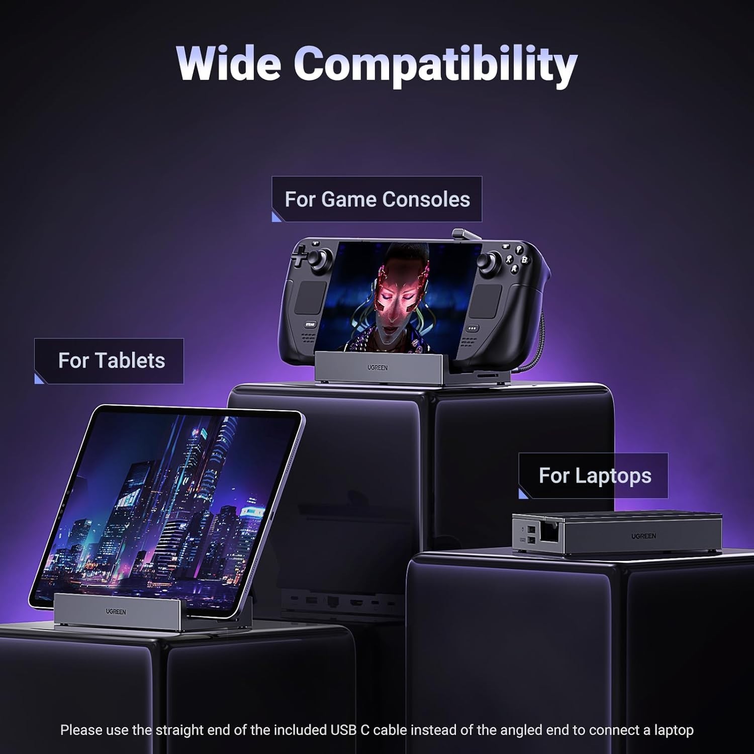 Compact 4K HDMI & USB-C Dock for Steam Deck, ROG Ally, and Legion Go – 9-in-1