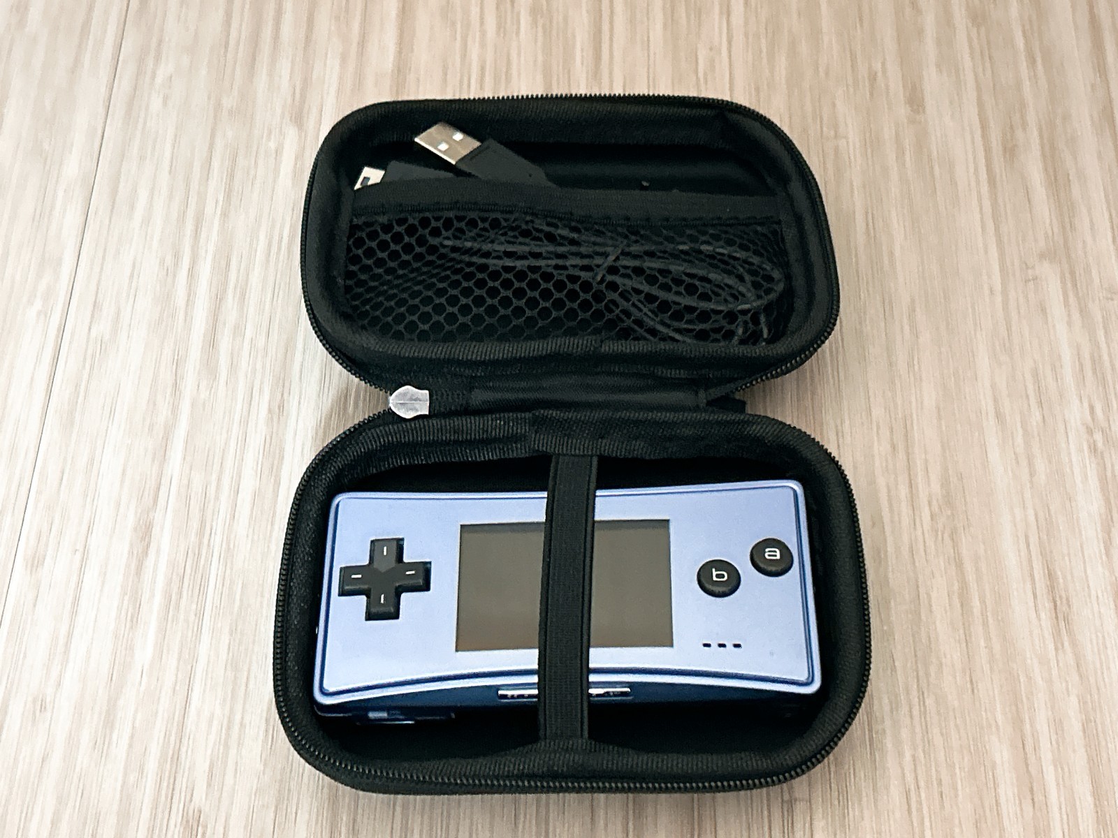 Mint – Nintendo GameBoy Micro Blue Console Tested w/ Charger & Case GBM