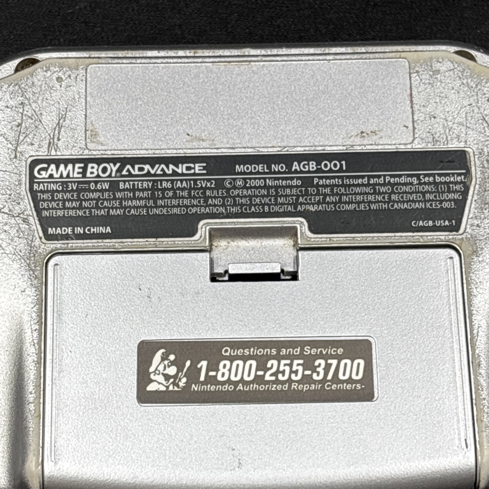 Nintendo Gameboy Advance GBA Platinum Silver Handheld Console AGB-001 Tested
