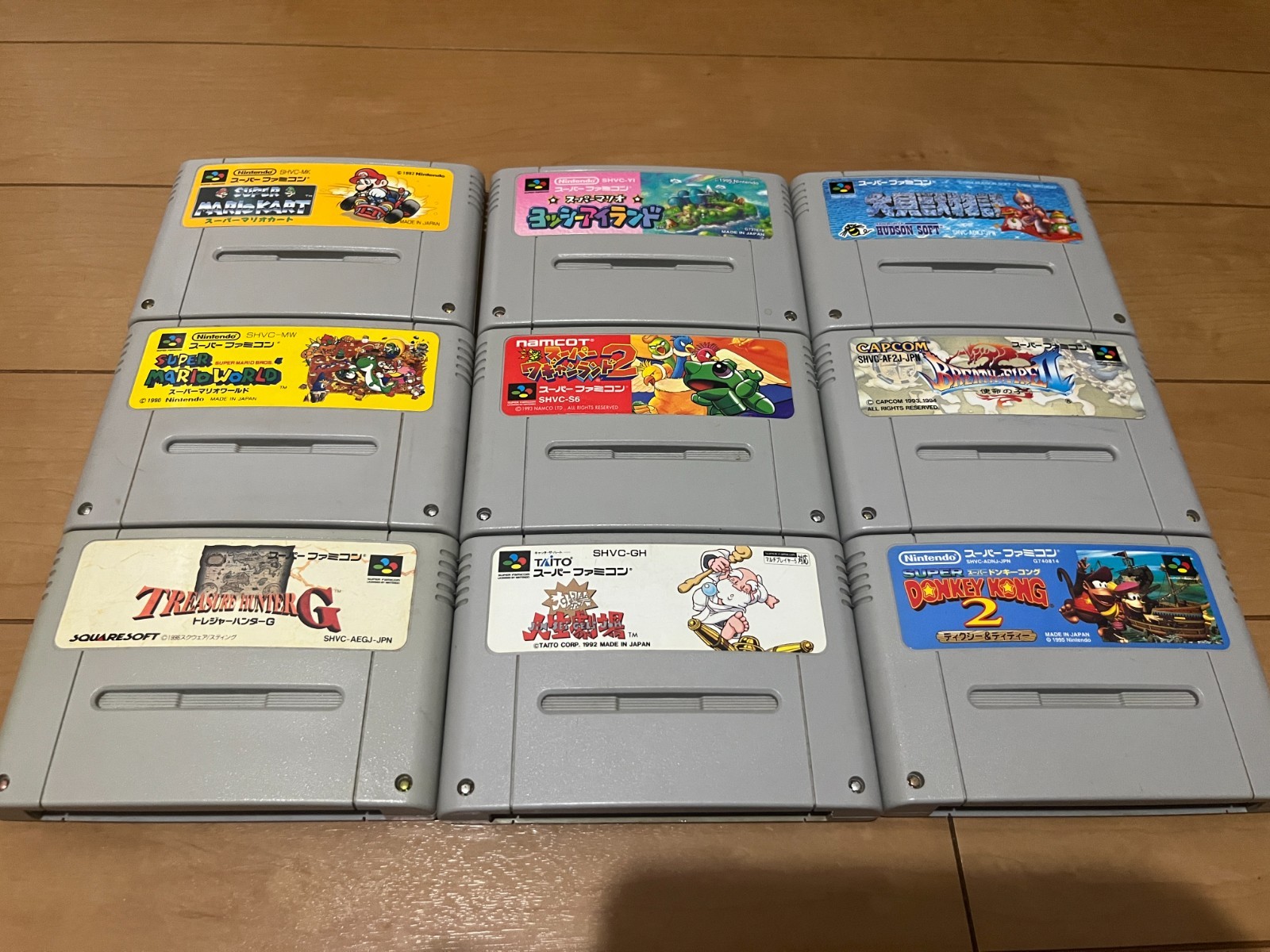 Nintendo Super Famicom Console & 9 Games Japan SNES 0508