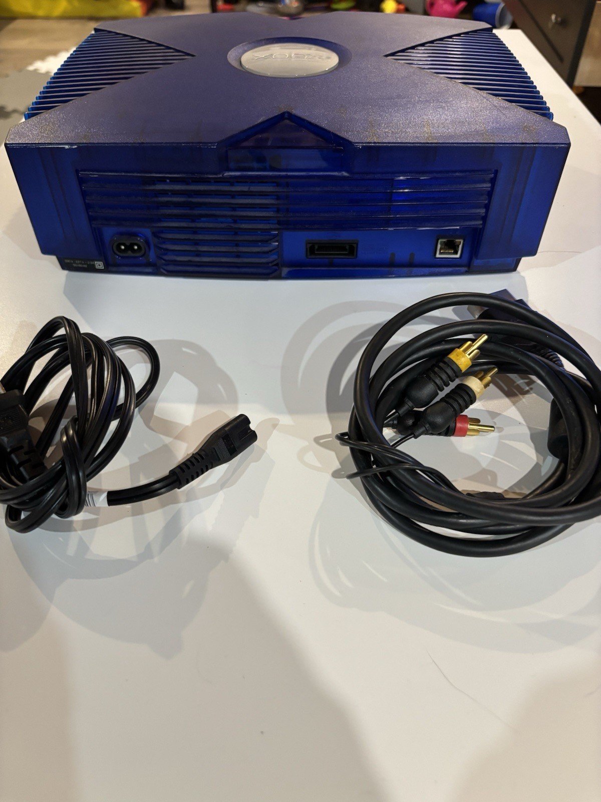 Original Xbox Console Ice Blue Halo 2 BELL CANADA 2004 Edition RARE.