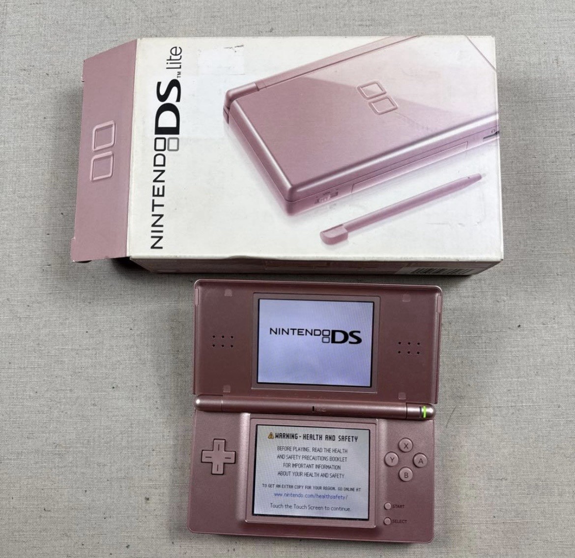 Nintendo DS Lite Metallic Rose North American Version Complete Boxed Near Mint