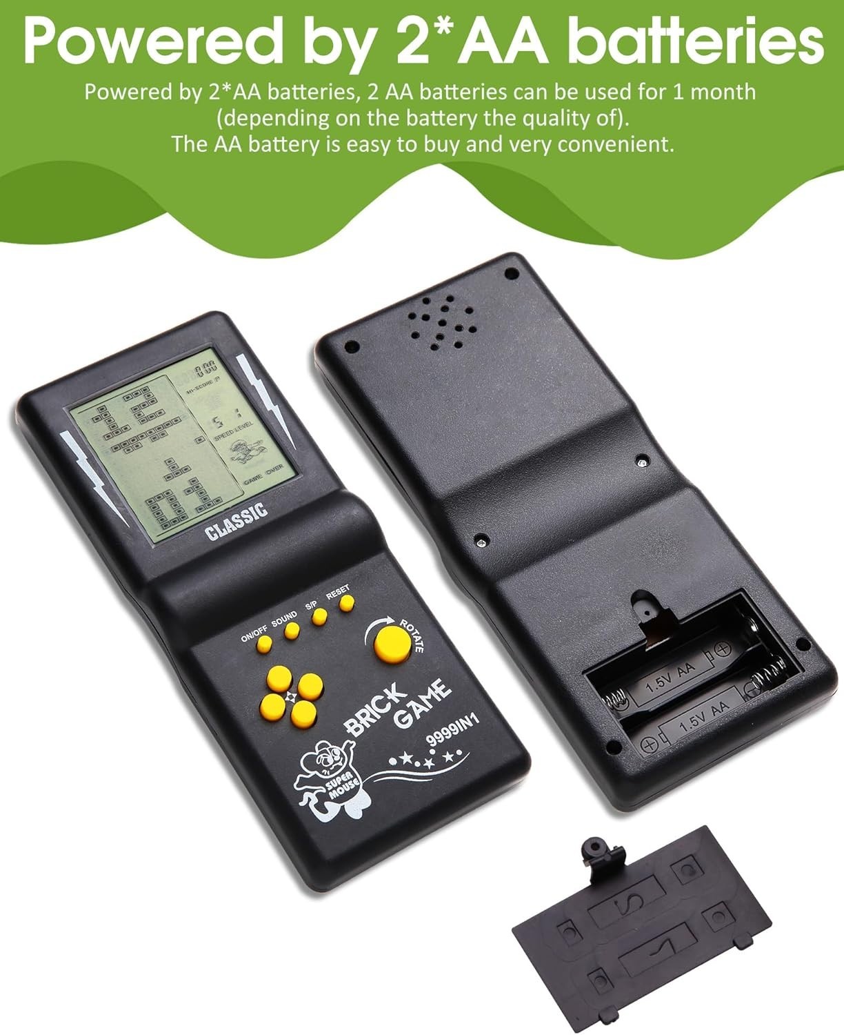 Ergonomic 3.5-Inch Retro Gaming Console with 23 Classic Games & Adjustable Speed