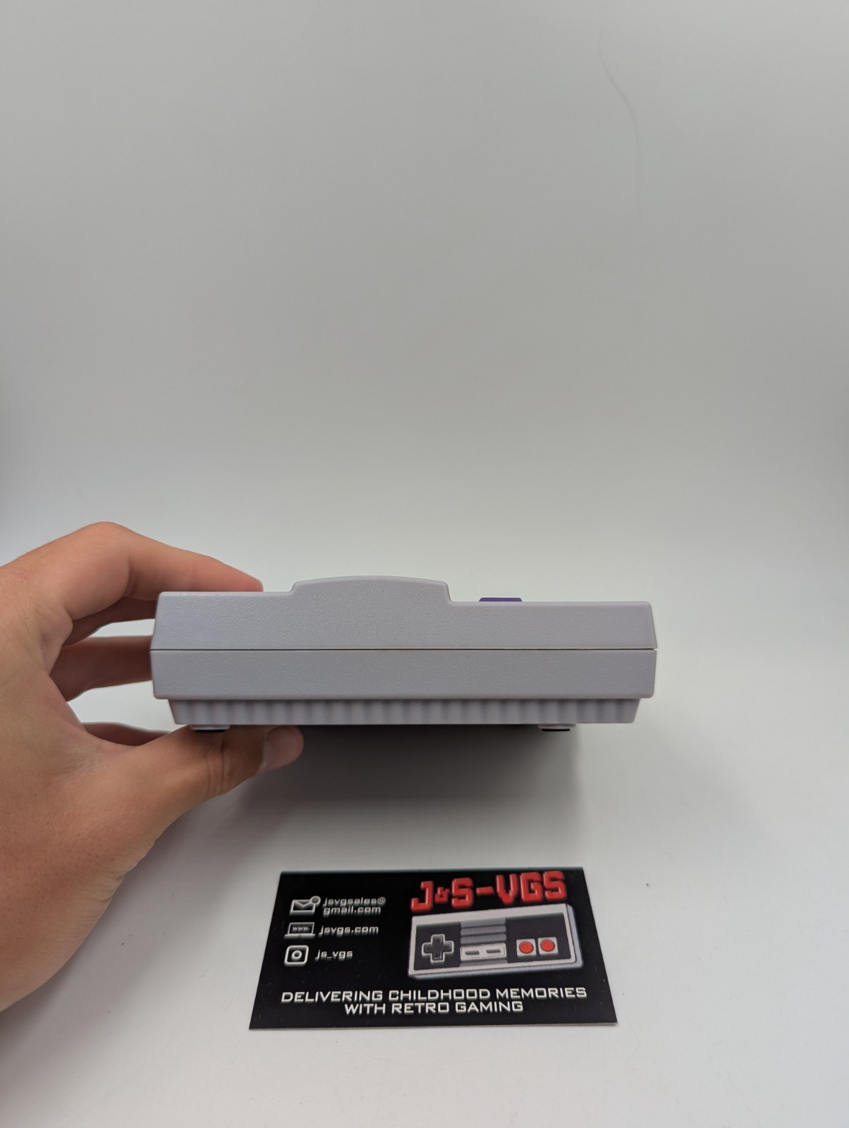 SNES Style Mini Console Clone Gray Non-Nintendo w/ Controller Cables