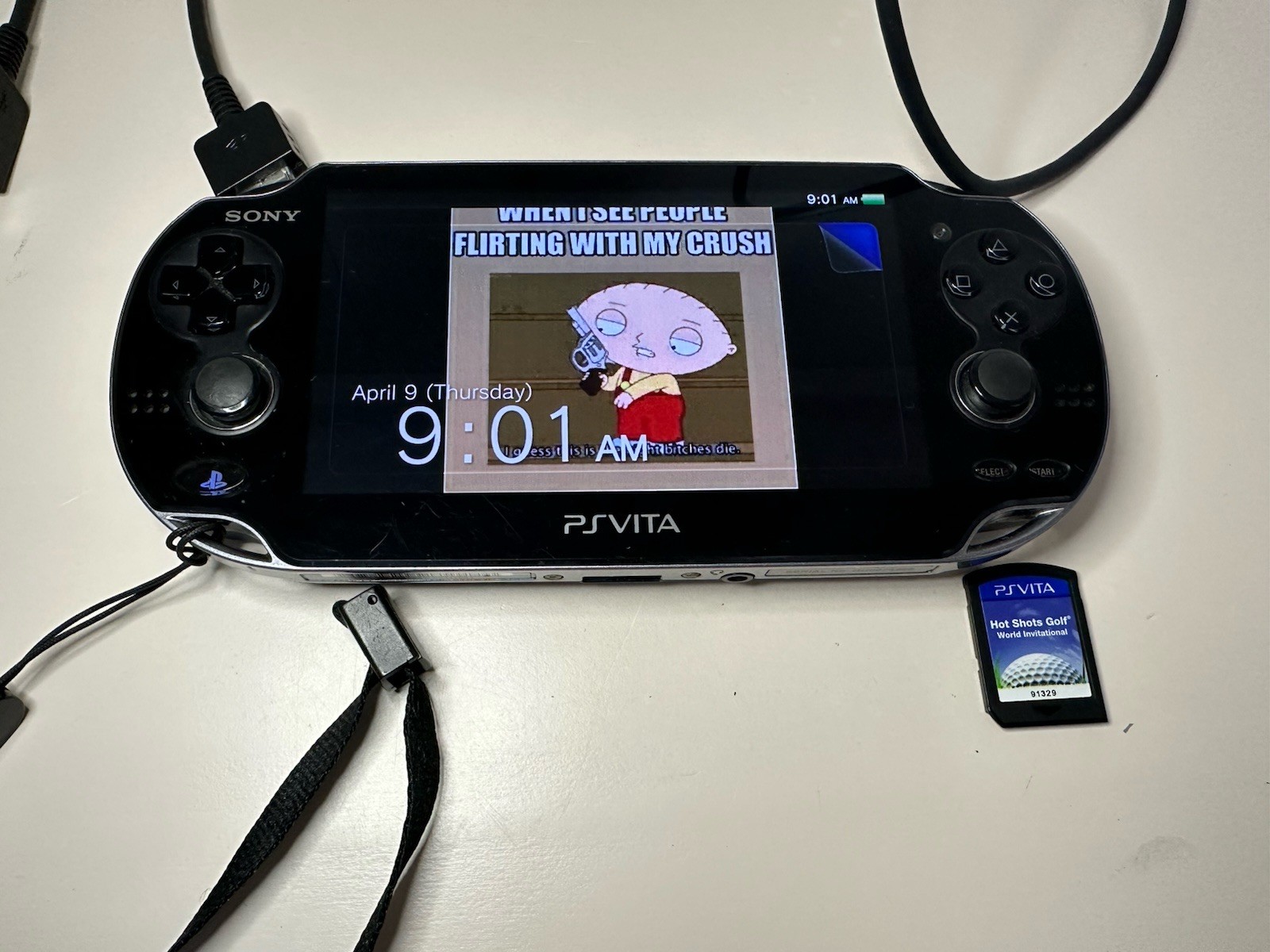 Sony PS Vita PCH-1101 Limited Edition Handheld System – Crystal Black With Game.