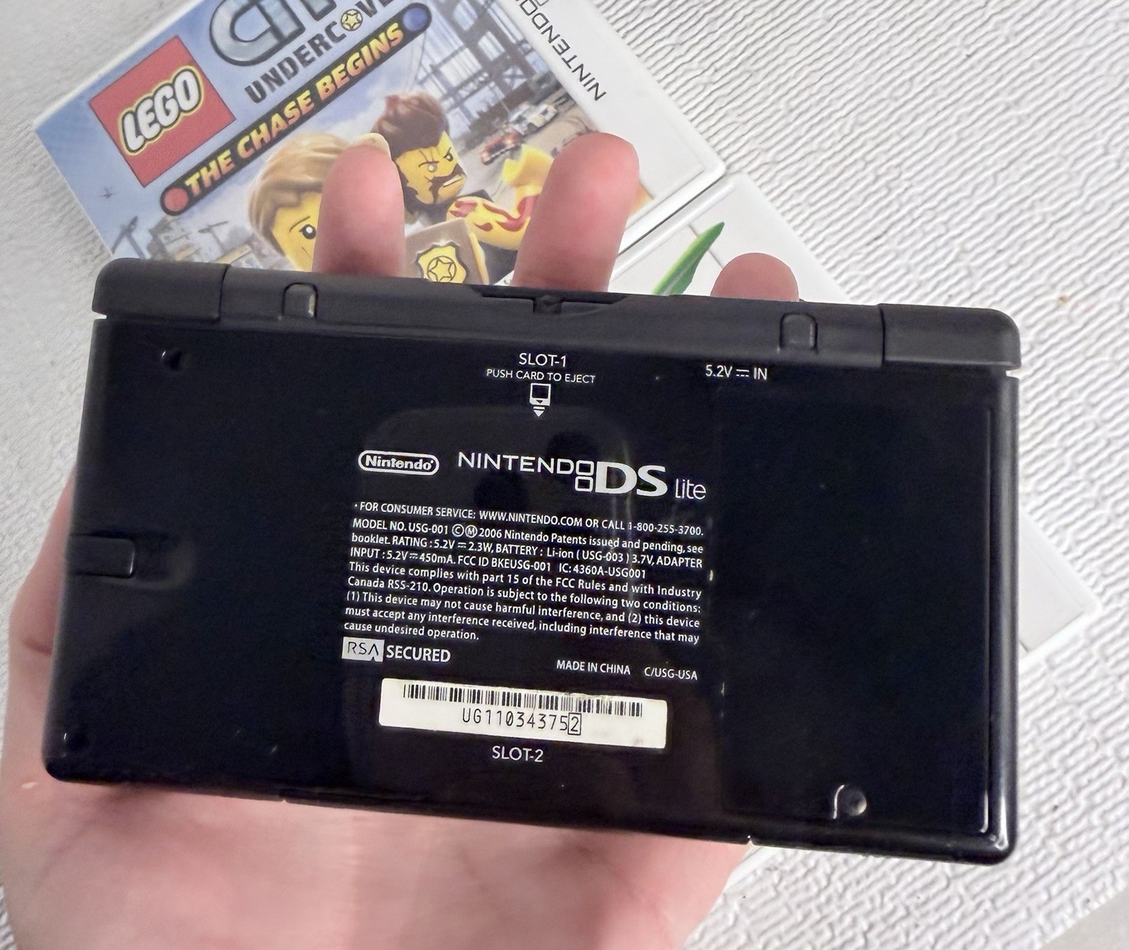Nintendo DS Lite Handheld Console Black No Charger