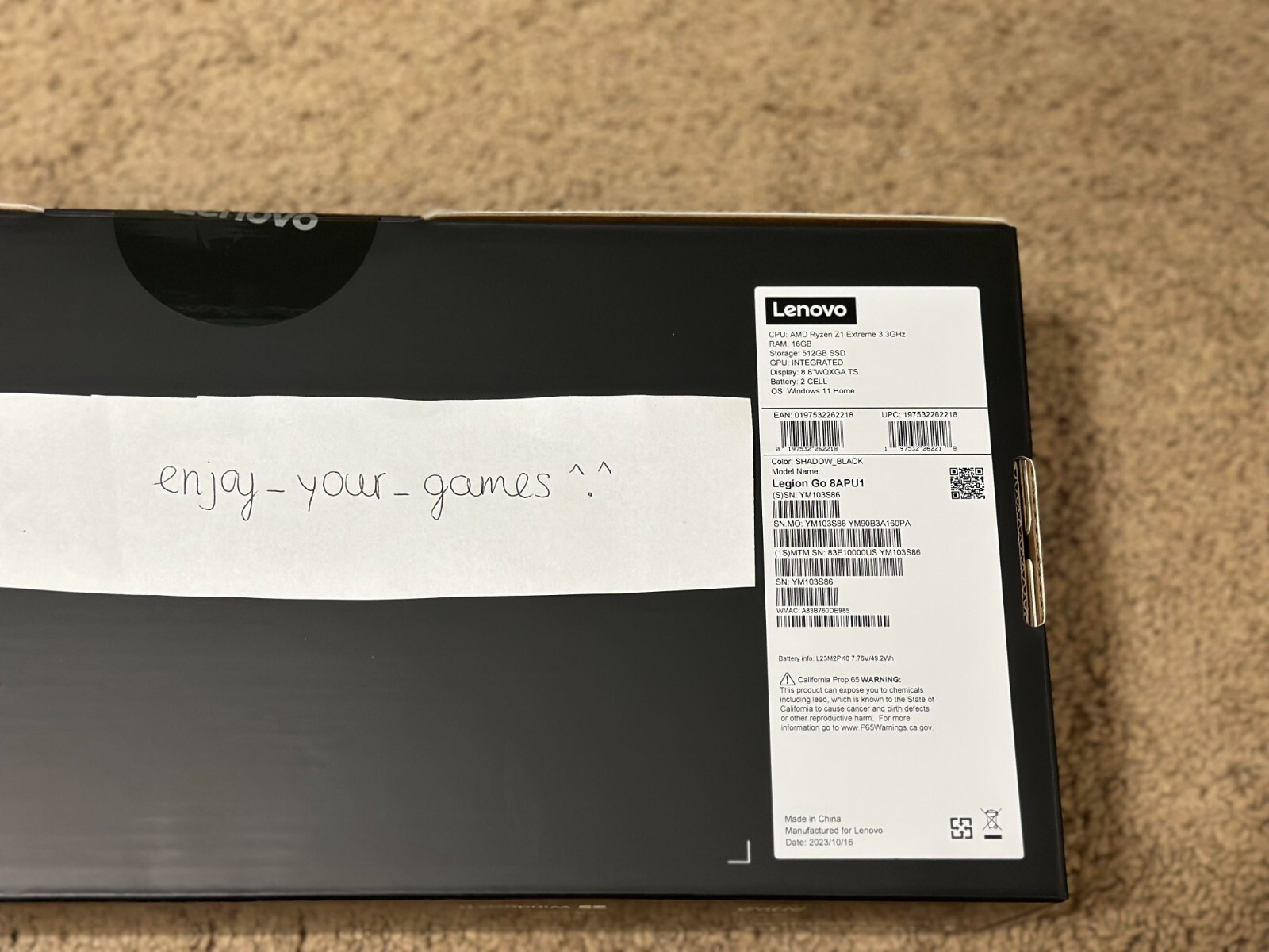 Lenovo LEGION GO 8.8″ 144Hz Gaming Handheld AMD Ryzen Z1 Extreme 512GB PRE-ORDER