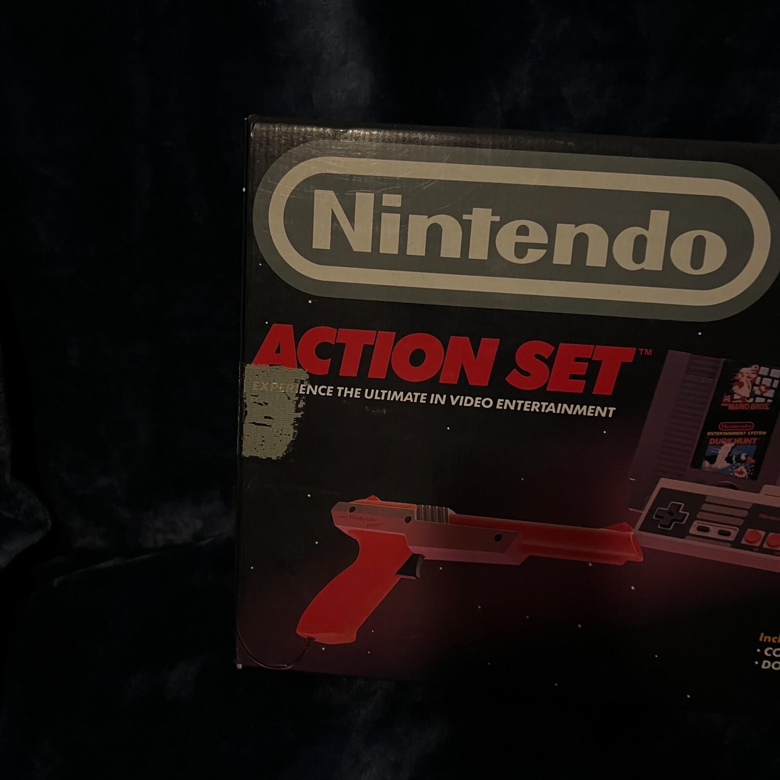 Box Only Vintage Nintendo NES Action Set Home Console – White/Gray Box Only 1987
