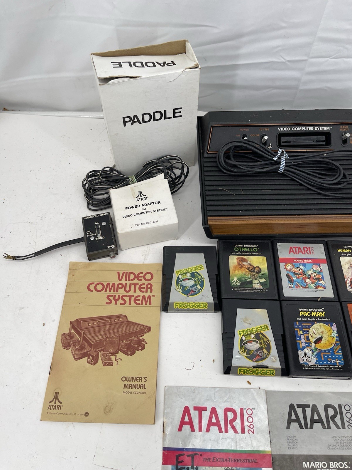 1980 ATARI2600 CX2600A Console With Original Box & Accessories & Games