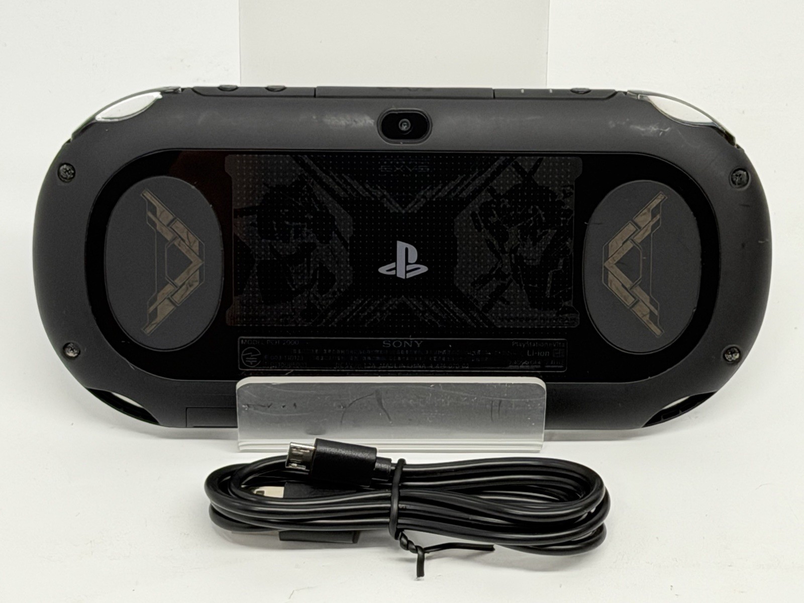 PS Vita 2000 Gundam EXTREME VS-FORCE Black Console With Charging Cable
