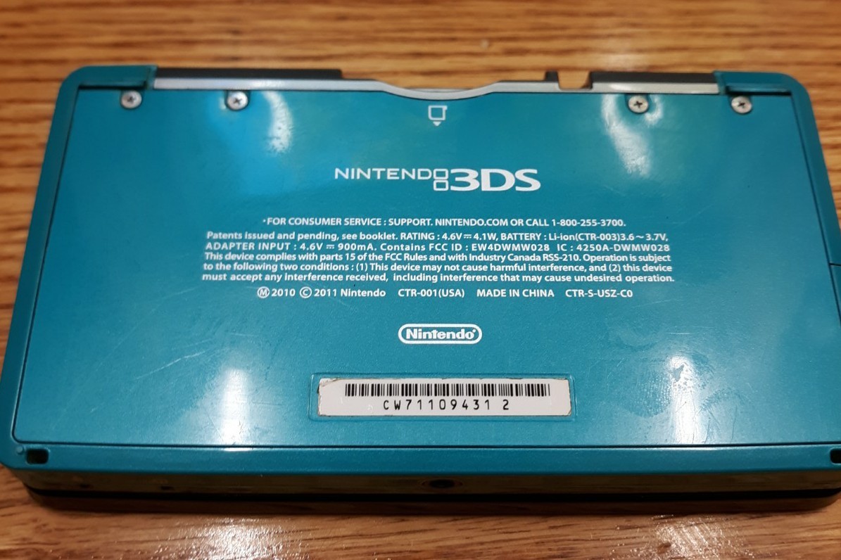 Nintendo 3ds Aqua Blue Console Lot W 5 Games And Charger Tested Works