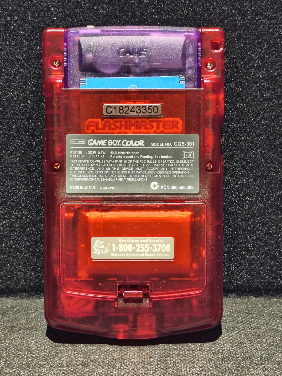 FPGBC Gameboy Color GBC USB-C Red Console OLED Screen included Flash Cart w/ 8GB