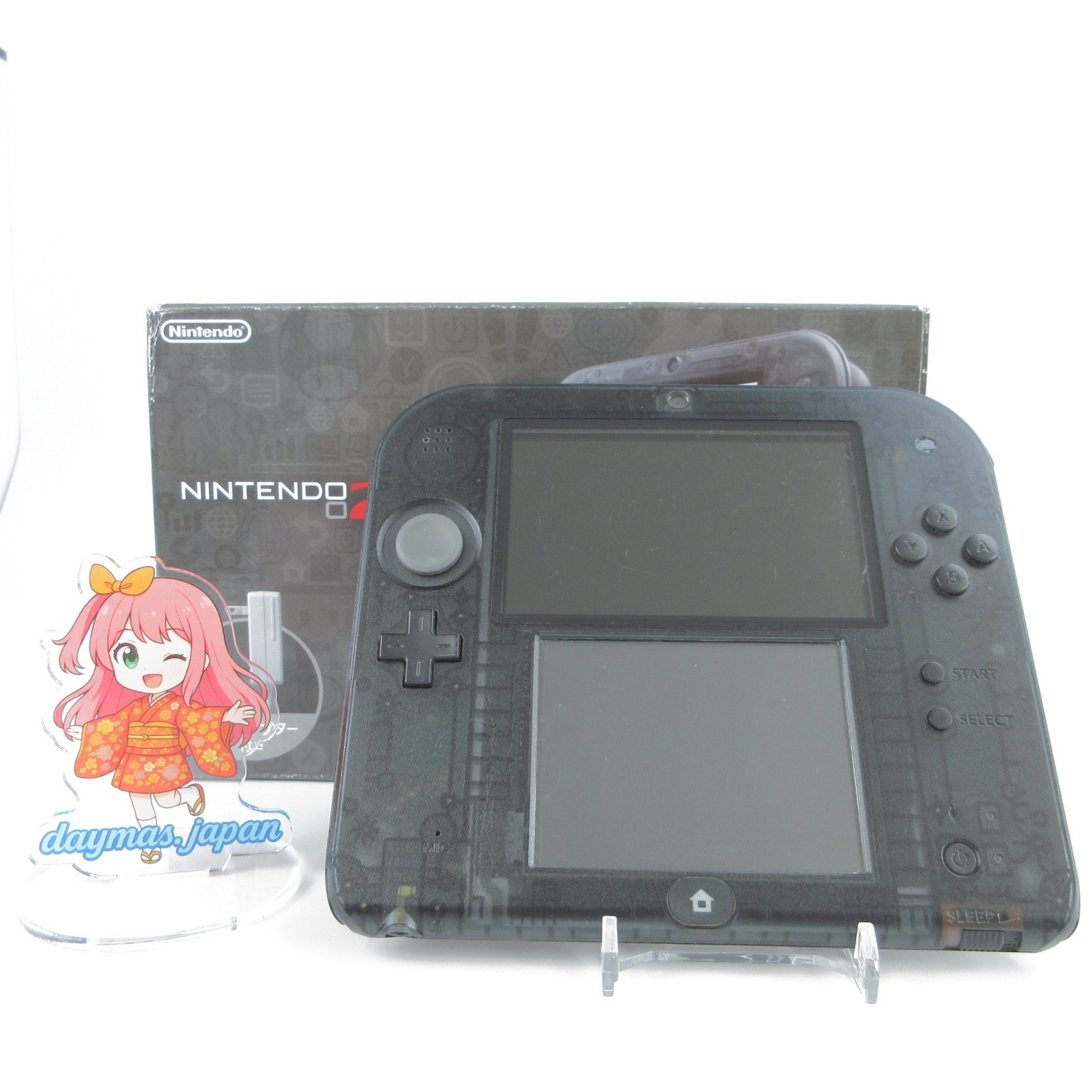 【Good】Nintendo 2DS Clear Black Console Japanese Edition #NET1106/04