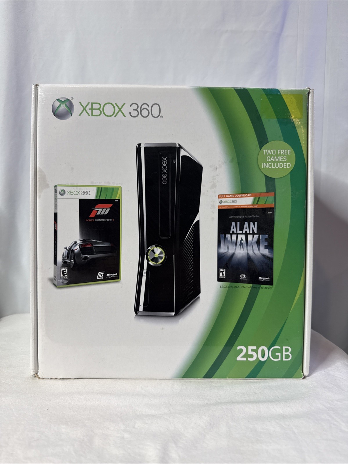 Microsoft Xbox 360 Slim 250GB Holiday Console Bundle – Complete With Box