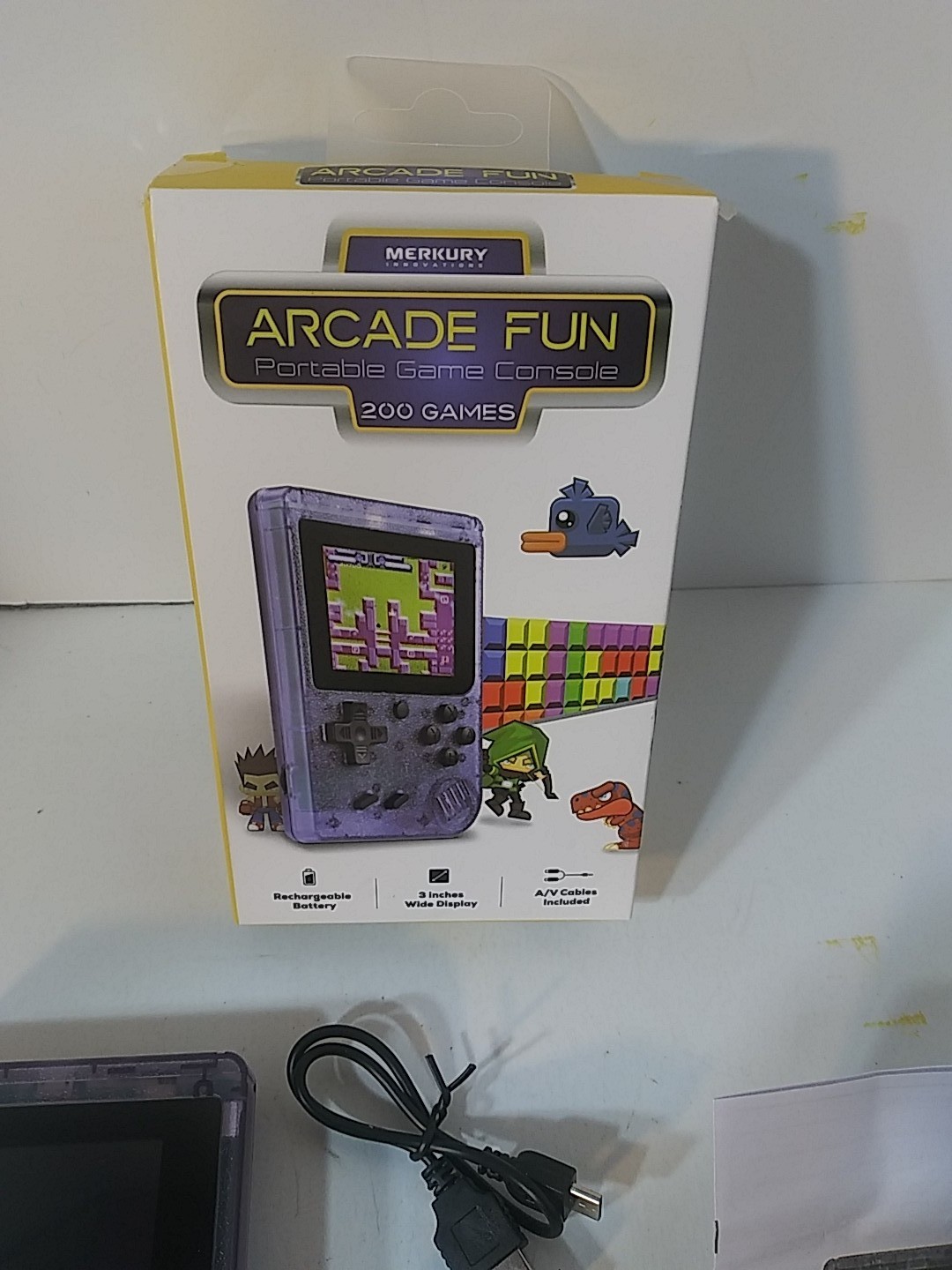 Merkury Innovations Arcade Fun Portable Game Console 200 Games