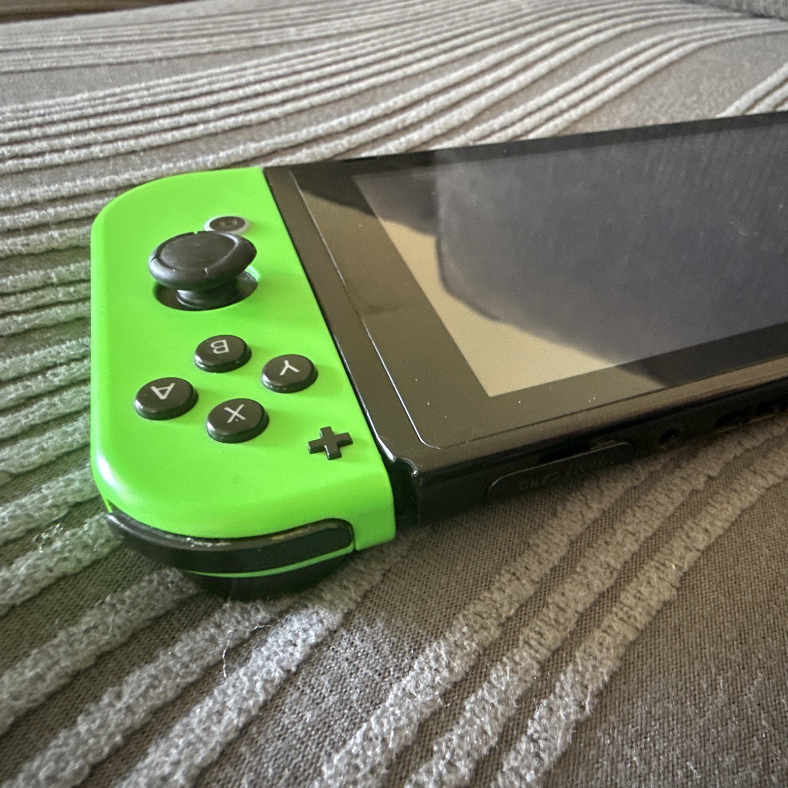 Nintendo Switch Console w/ Green & Blue Joy-Con, Black, with Case and Dock