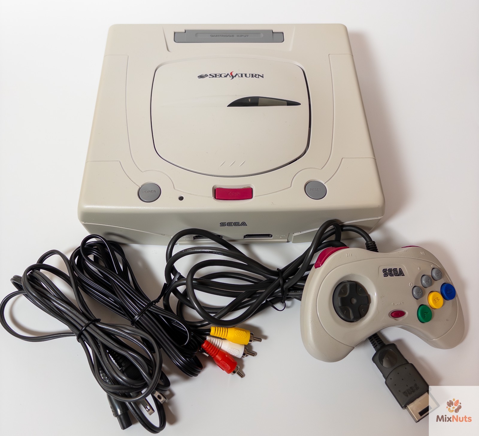 SEGA Saturn White Console HST-3220 Tested NTSC-J w/ Controller Good From Japan