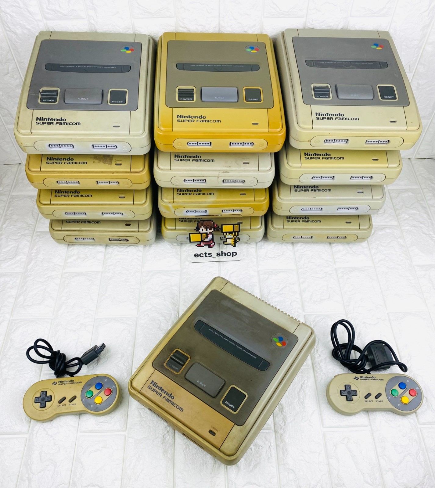 Nintendo Super Famicom Console + Controller Tested Working Yellowed Japan SFC