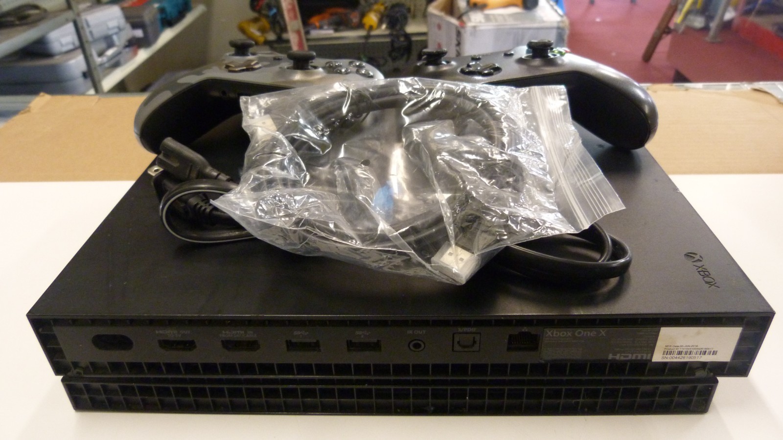 Microsoft Xbox One X 1TB console bundle w/ 3 games & controller – FINE CONDITION