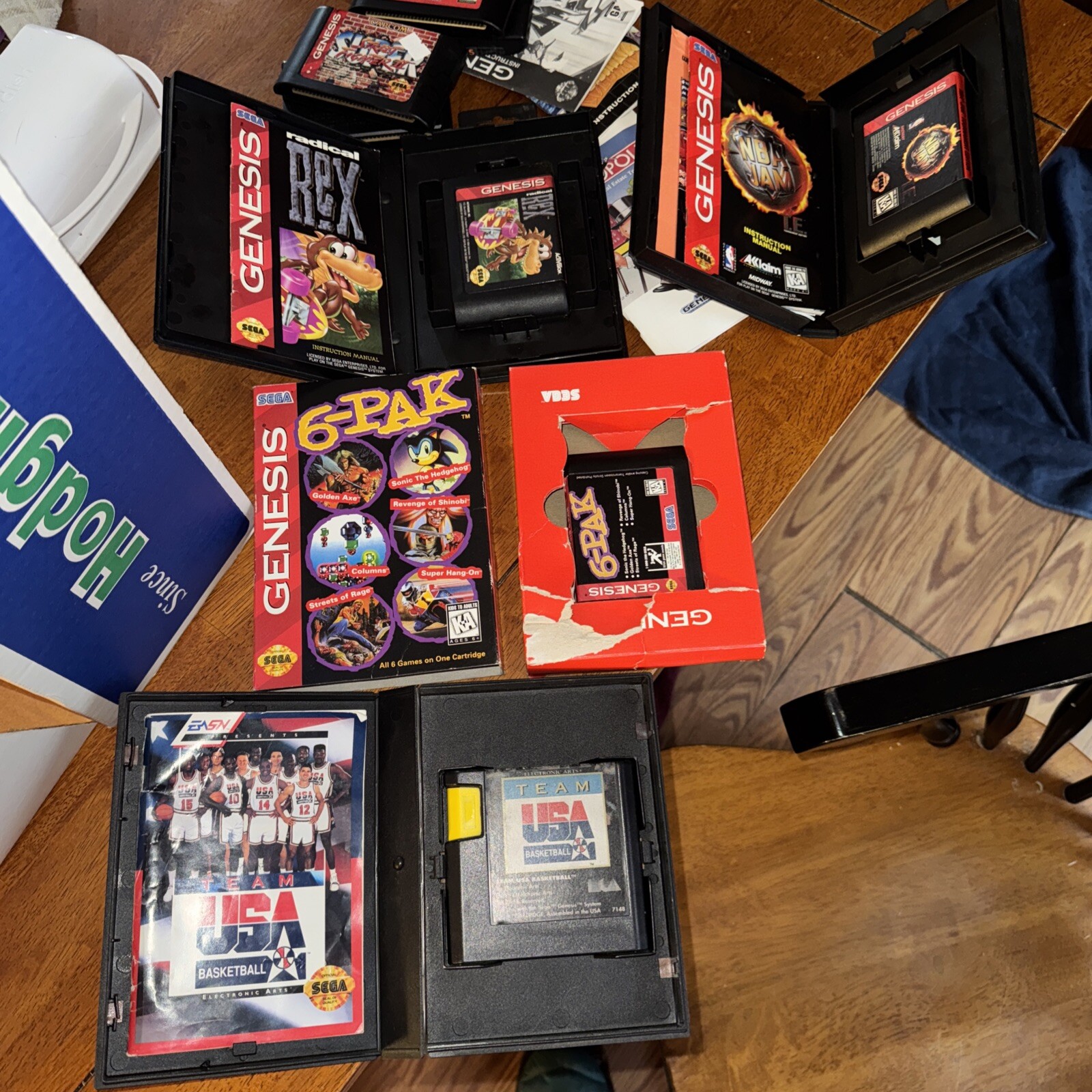 SEGA Genesis Model 3 Core Boxed System Bundle 26 Games Sonic2 Joe & Mac ++++