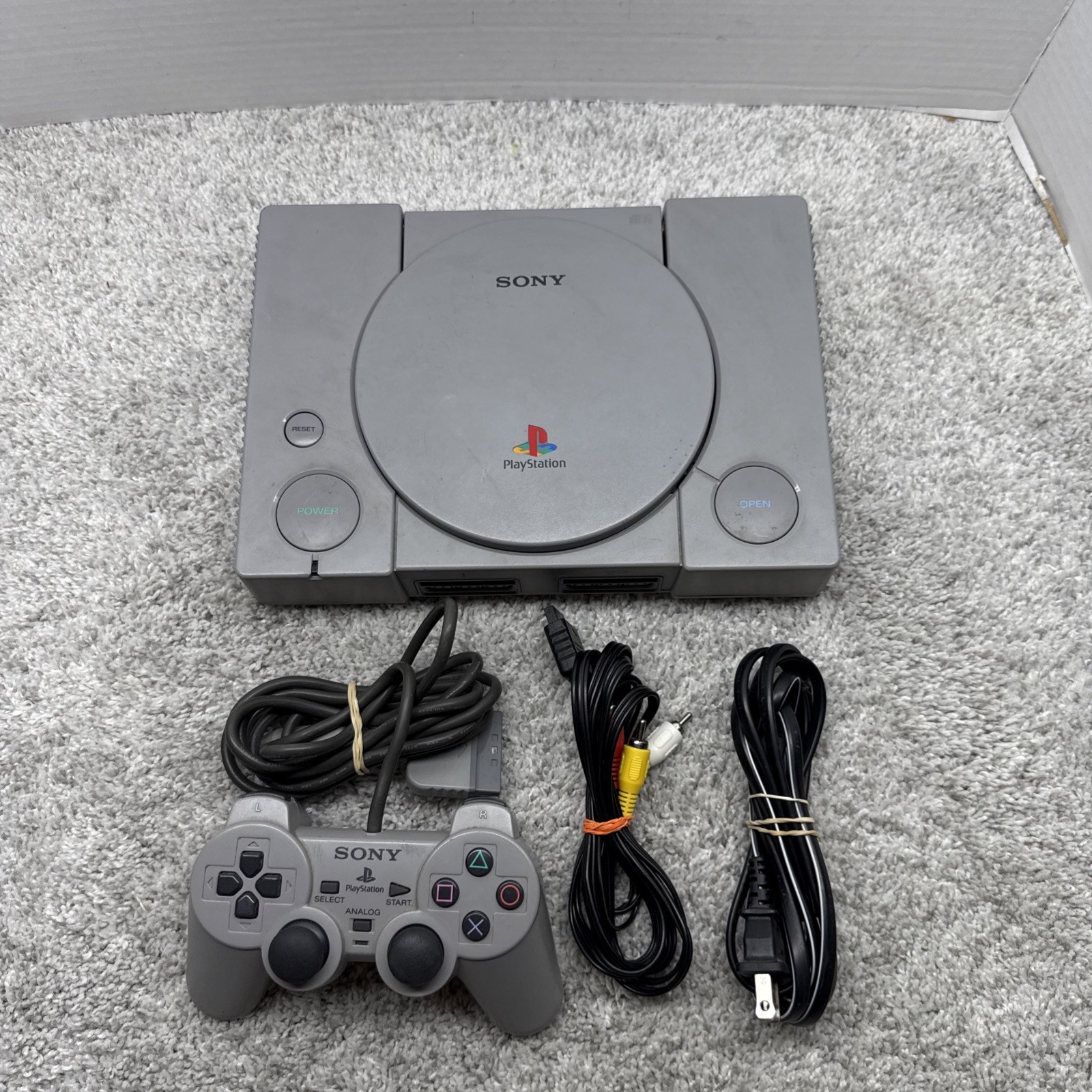 PlayStation 1 PS1 Console Bundle SCPH-7501 with 1 OEM Controller Tested