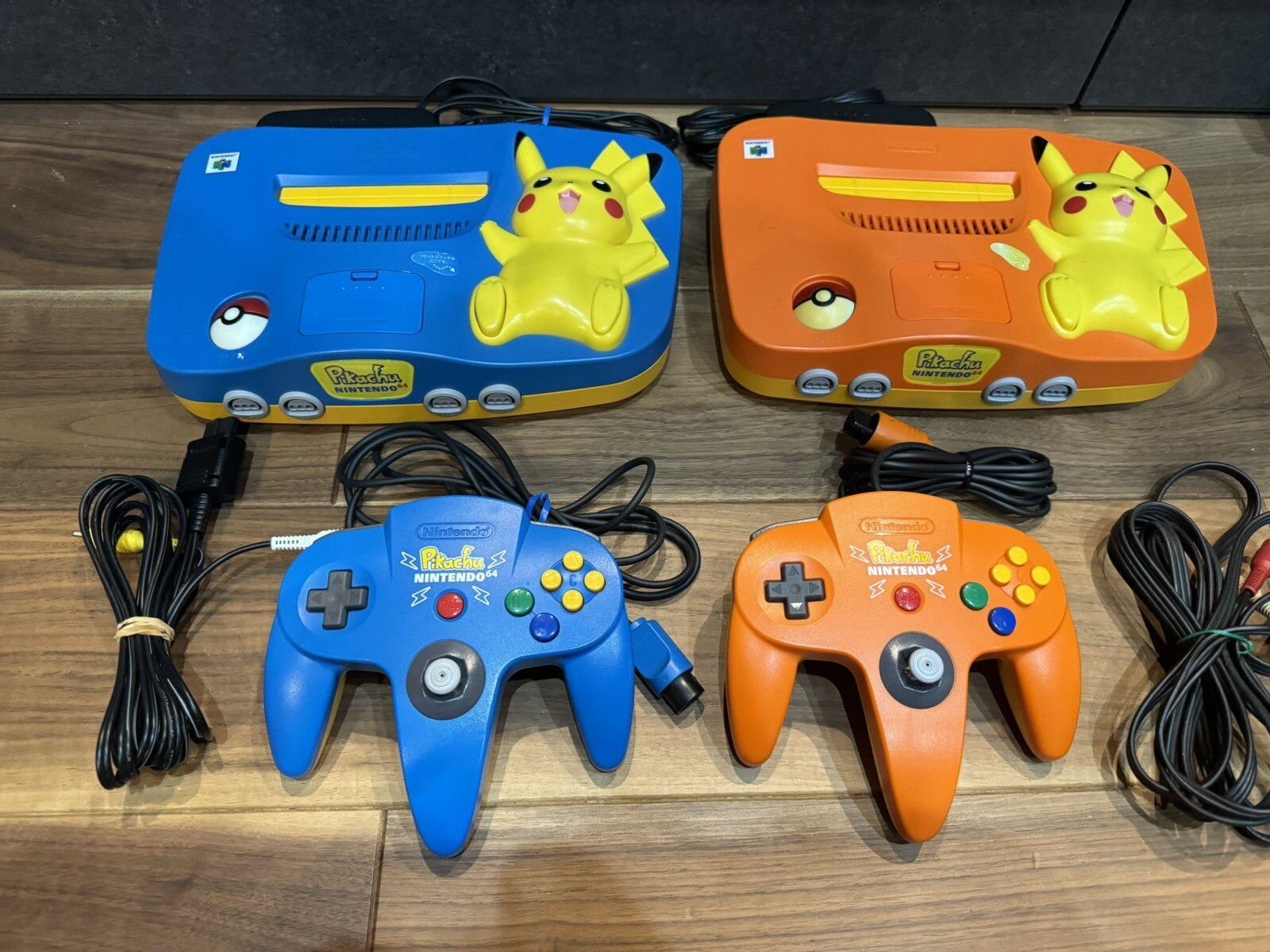 Nintendo 64 N64 Pokemon Pikachu Console Choose Orange and Blue Used