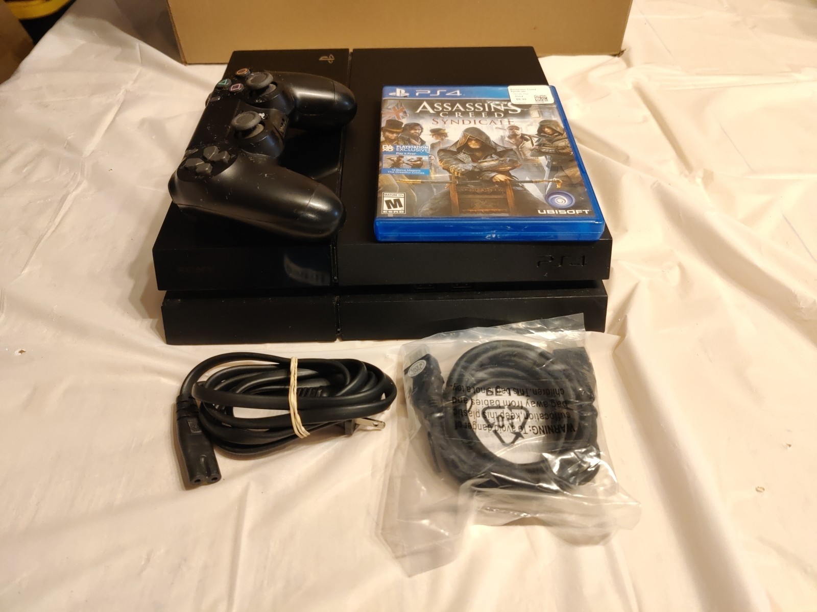 Sony Playstation 4 500GB Black Console PS4 W/ Controller & Cords Tested Working!