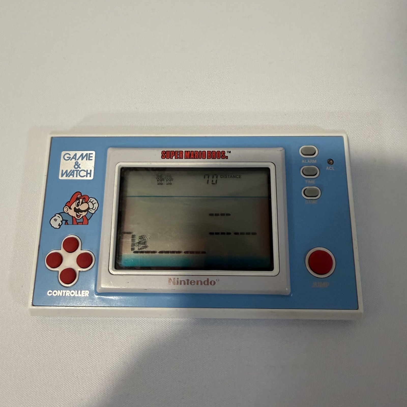 Nintendo Game & Watch 1988 Super Mario Bros Blue Handheld Tested Working Console