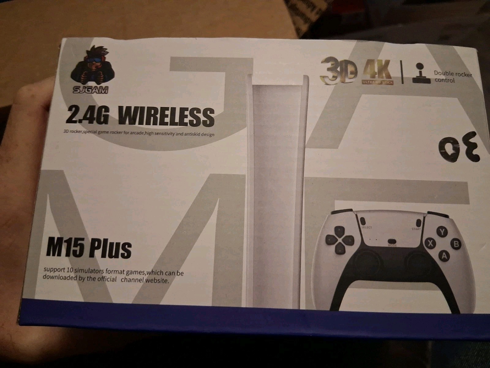 SJ GAM M15 Plus 2.4G Wireless 4K Game Console 128GB Double Controllers