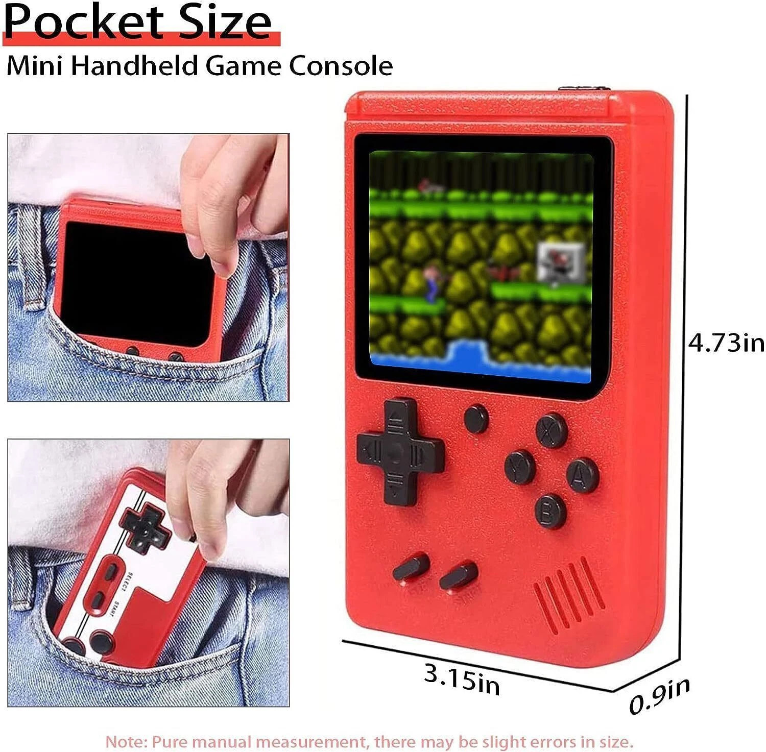 Mini Retro Video 500 Classic Games FC Game Console Player Handheld For Kid Adult