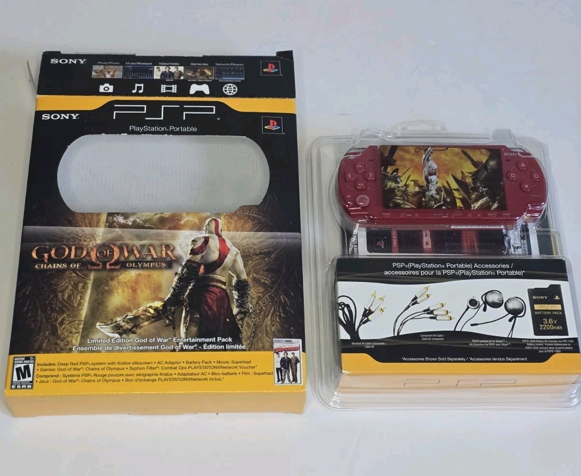 Sony PSP 2000 God of War Limited Edition Handheld System – CIB Complete