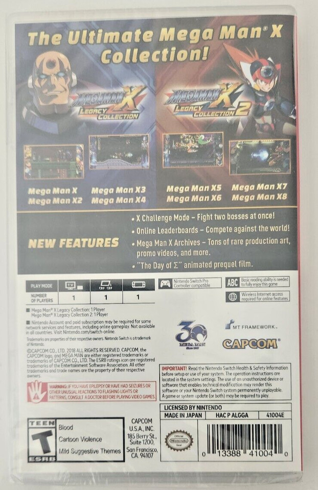 Mega Man + X + Zero/ZX + Battle Network + 11 Switch New Game Bundle Special