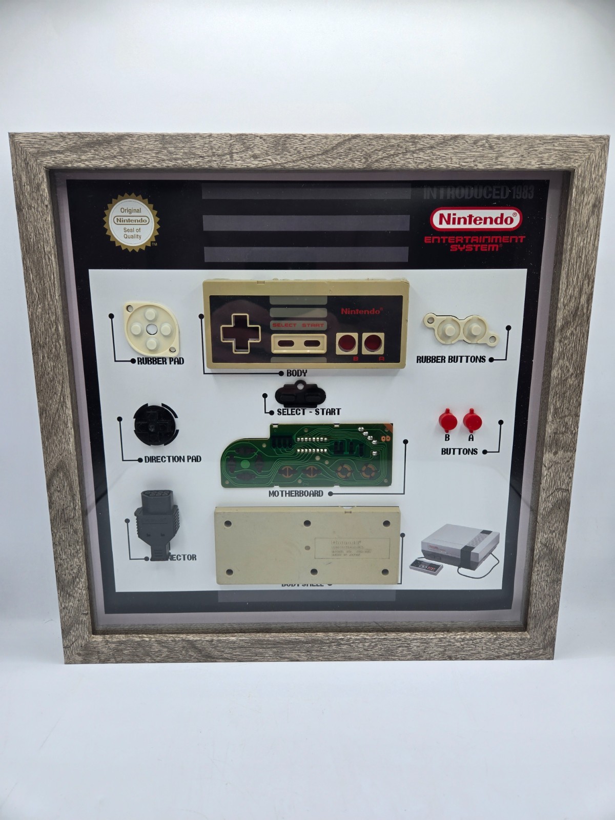 NES Controller – Framed Teardown Artwork – Custom Made – Choose Your Frame!