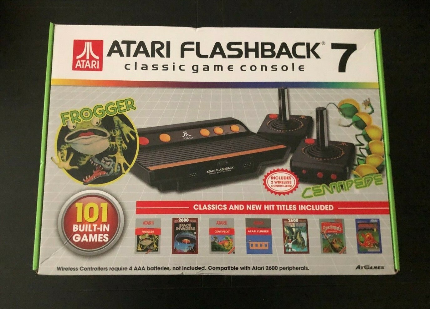 Atari Flashback 7 Classic Game Console 101 Built in Games Space Invaders Frogger