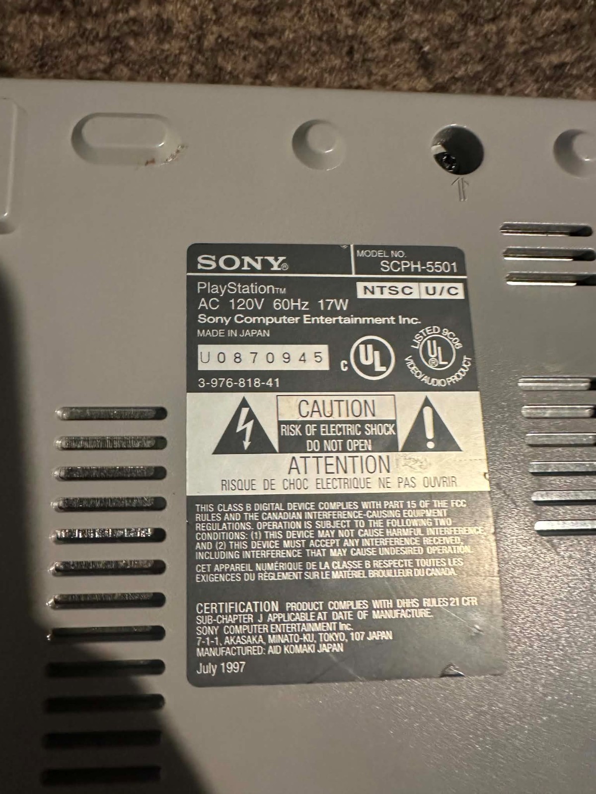 PlayStation 1 Console – XStation + Recap (SCPH5501)
