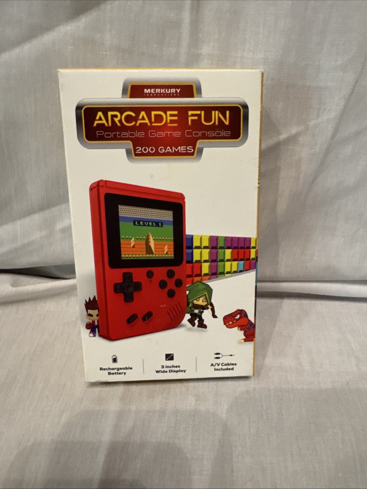 Arcade Portable Handheld Game Console Style 200 Games Merkury Innovations Red