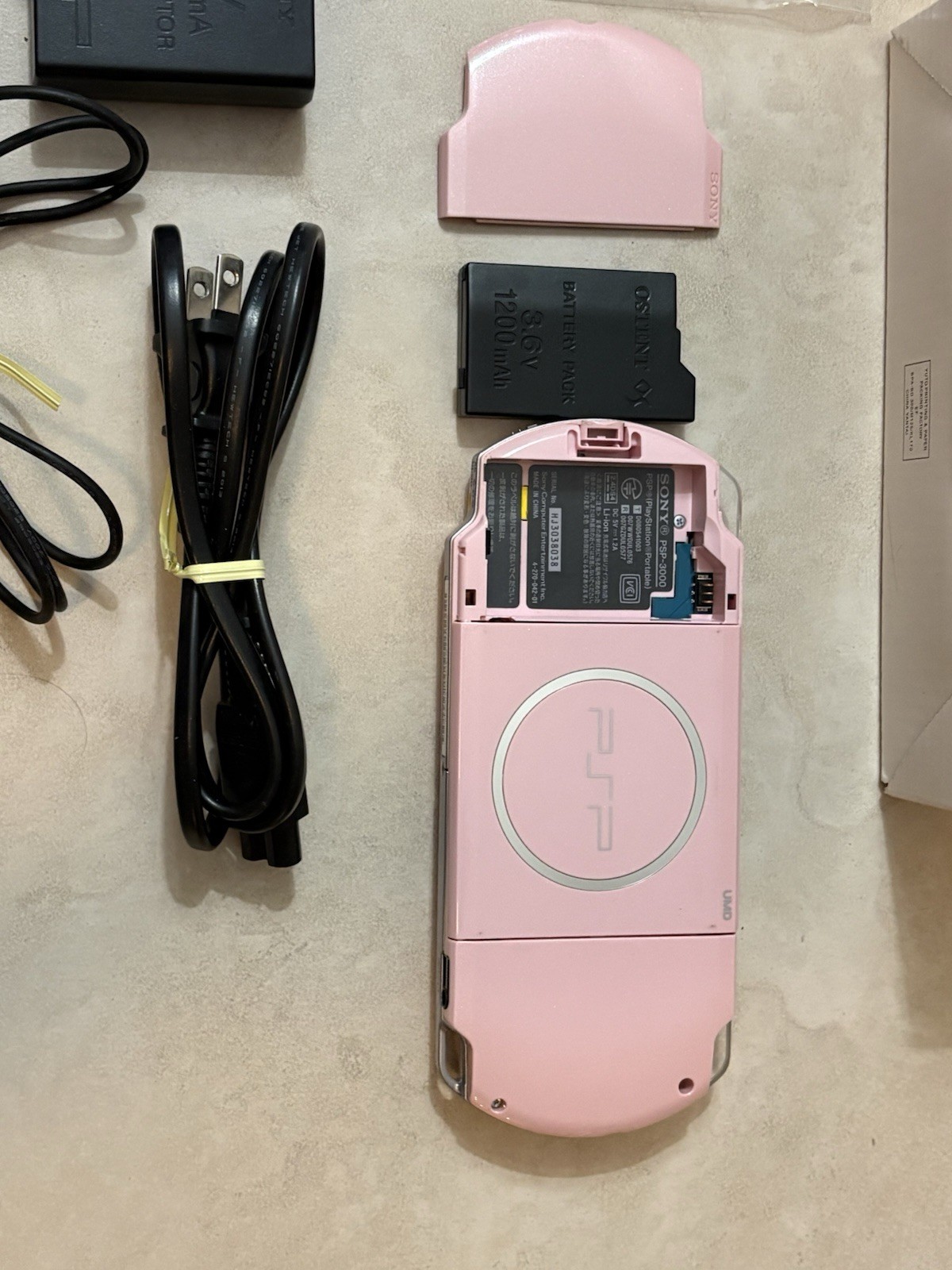 Sony PSP 3000 Console, Blossom Pink Near Mint Complete In Box